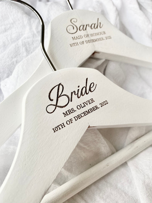 Personalised Bride Wooden Hanger