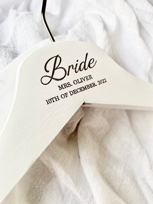 Personalised Bride Wooden Hanger